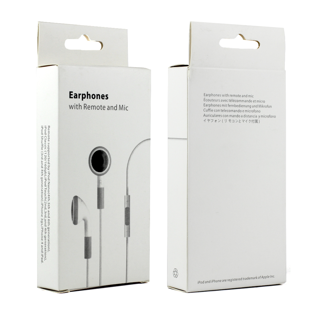 iPhone AUX Auxiliary Style Stereo Earphone Headset with Mic and VoluMe CONTROL (White)